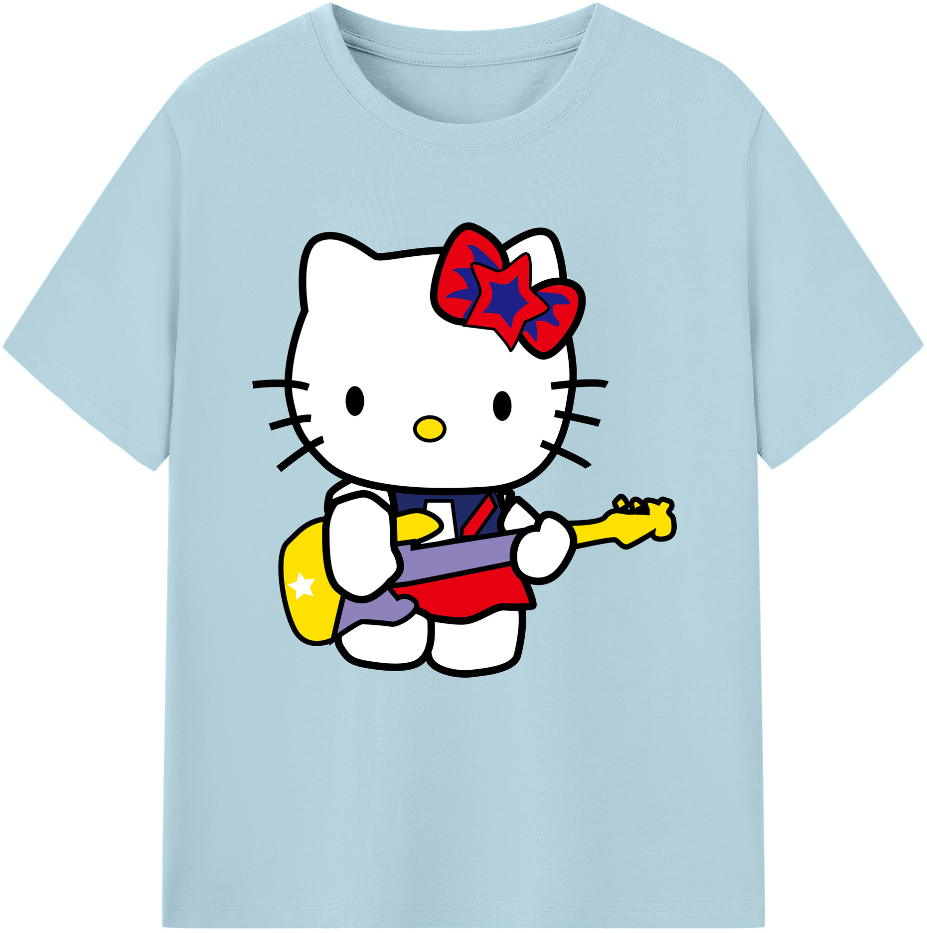 （画像用） Hello Kitty ハローキティ 綿100％半袖Tシャツ（フロントプリント）